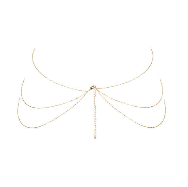 BIJOUX - MAGNIFIQUE CORRENTES DE METAL PARA O CORPO 8 OURO