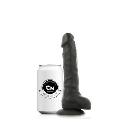 COCK MILLER - ARNÊS + DENSIDADE DE SILICONE ARTICULVEL COCKSIL PRETO 18 CM
